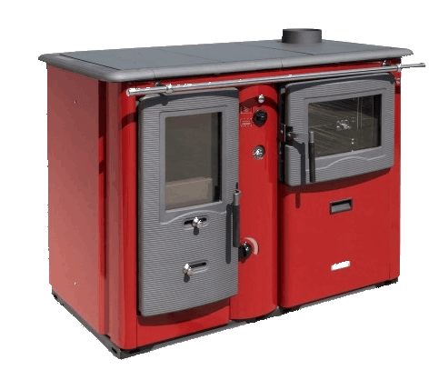 Teplovodní sporák na tuhá paliva